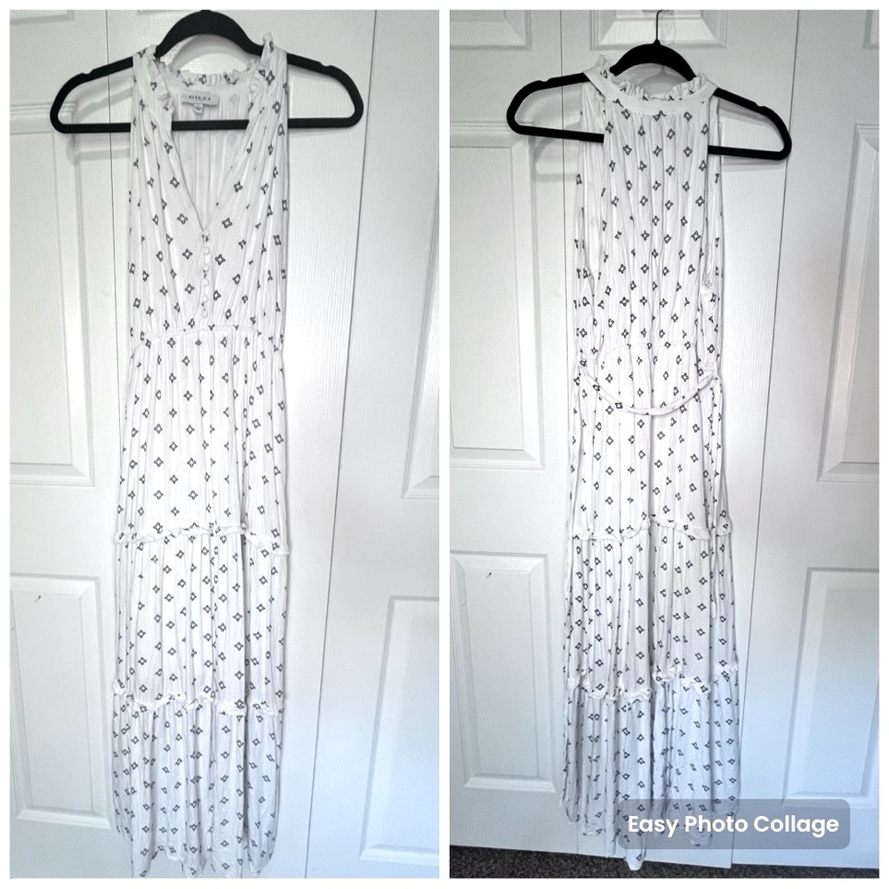 Sleeveless boho style prairie dress